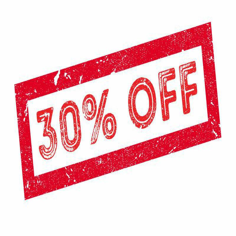 Discounts of up to 30% off!