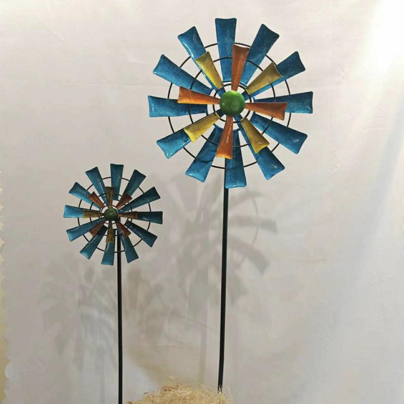 Vibrant Wind Spinner Garden Stake