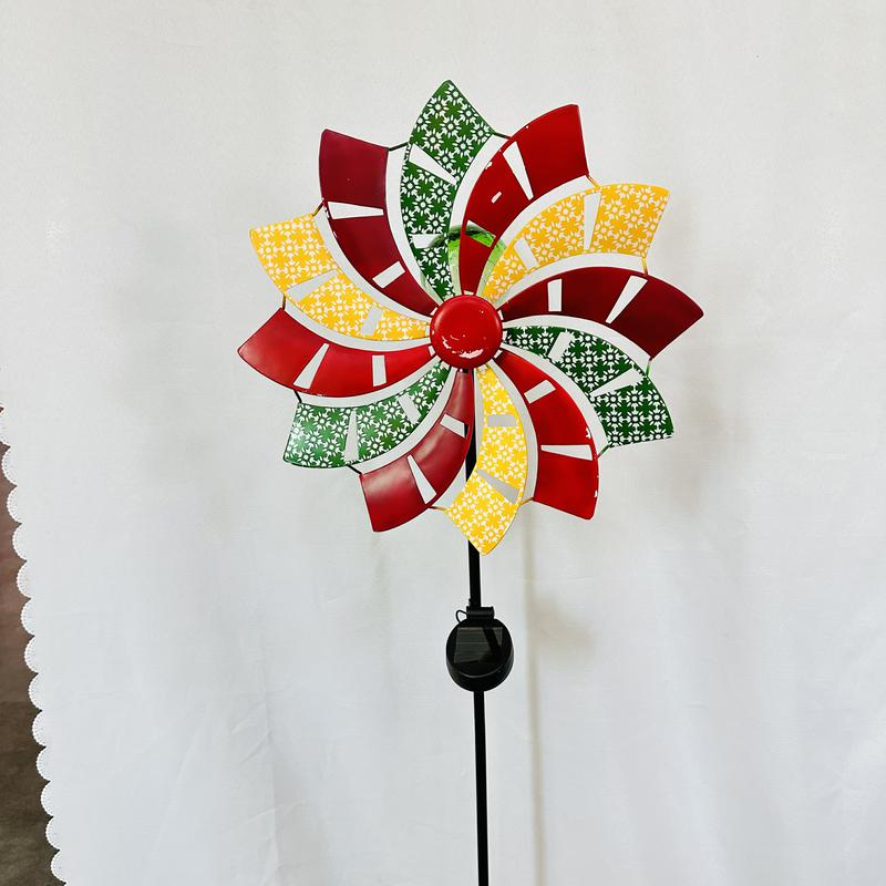 Solar LED Garden Wind Spinners with Light