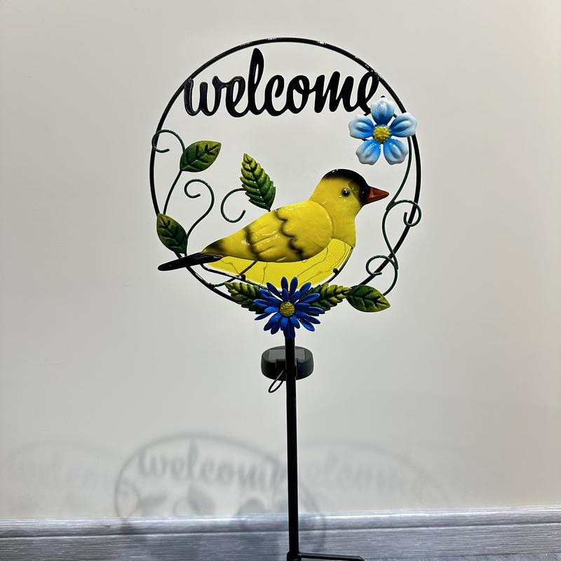 Welcome Sign Solar LED  Garden Stake